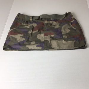 London Jean Camo Style 100% cotton mini skirt